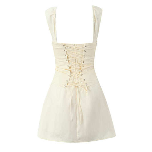 Back Strap Sleeveless Waist Strap Dress