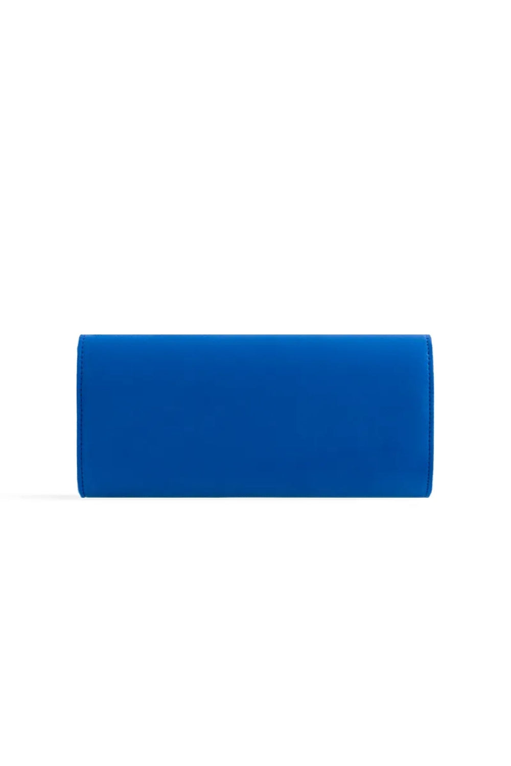 Royal Blue Suede Envelope Clutch Bag-2
