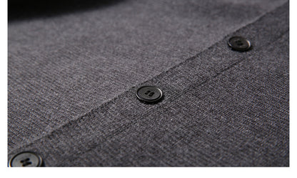 Lapel Cardigan Men's Wool Sweater