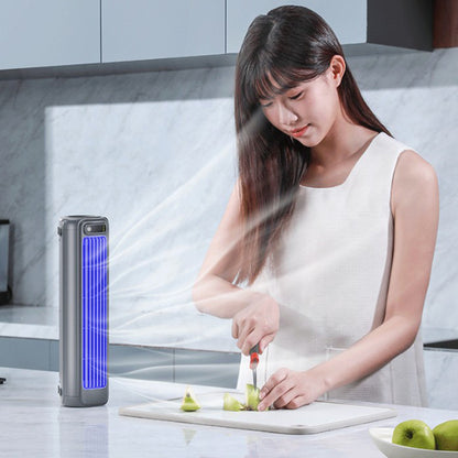 Wall-mounted AC fan: quiet, rechargeable, portable, cooling. For home, kitchen, bathroom – no drilling.