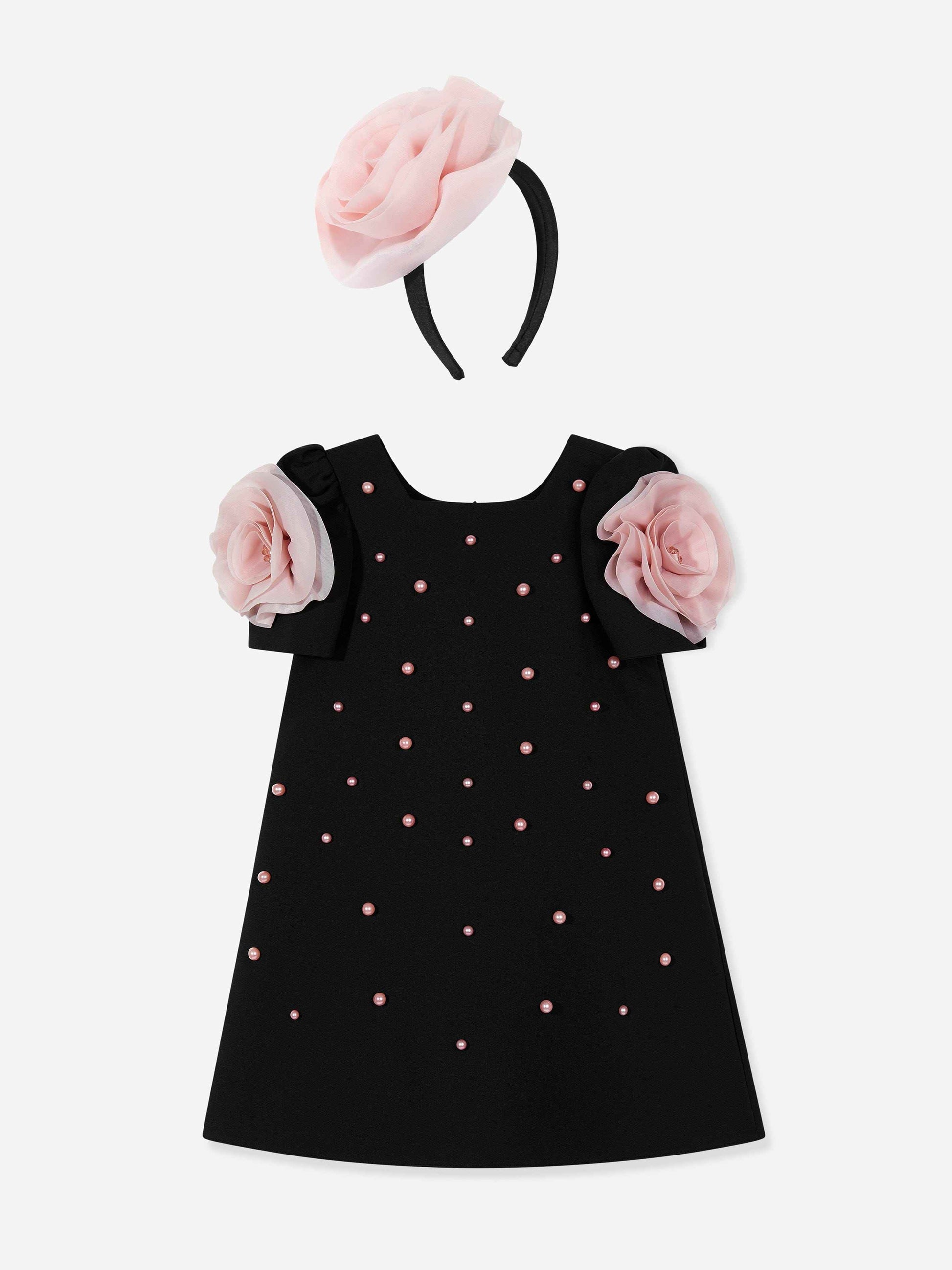 Dress & Fleur Girls Flower Occasion Dress in Black
