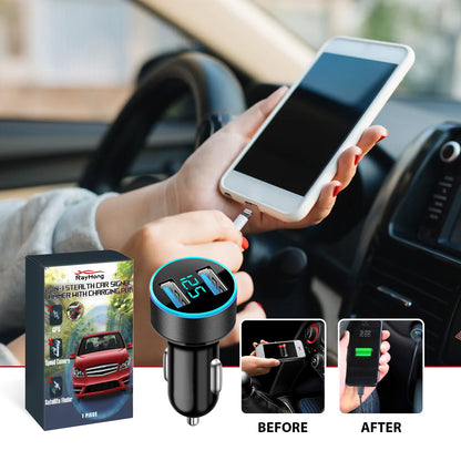 2-In-I Sterl Th Car Signal Jammer With Charging Pod, Car Dual USB Interface Mobile Phone Multi-Function Charger