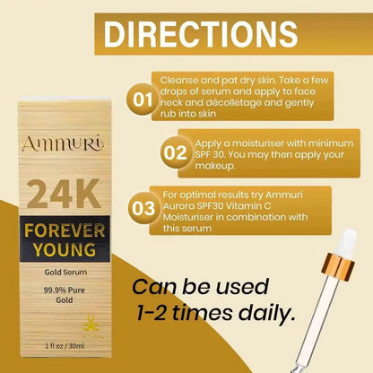Ammuri 24K Gold Face Serum – Radiance & Anti-Aging Boost