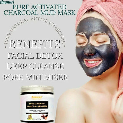 Ammuri Pure Activated Charcoal Mud Mask for Face & Body