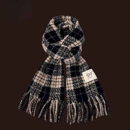 All-match Plaid Imitation Cashmere Women's Warm Scarf